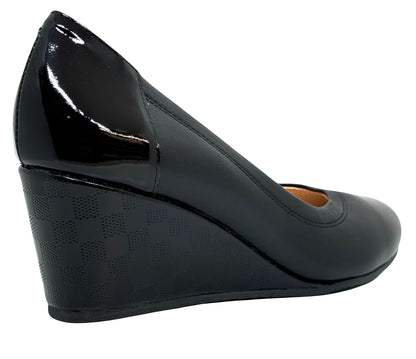 Bioeco Ladies Wedge Heel Court Shoe