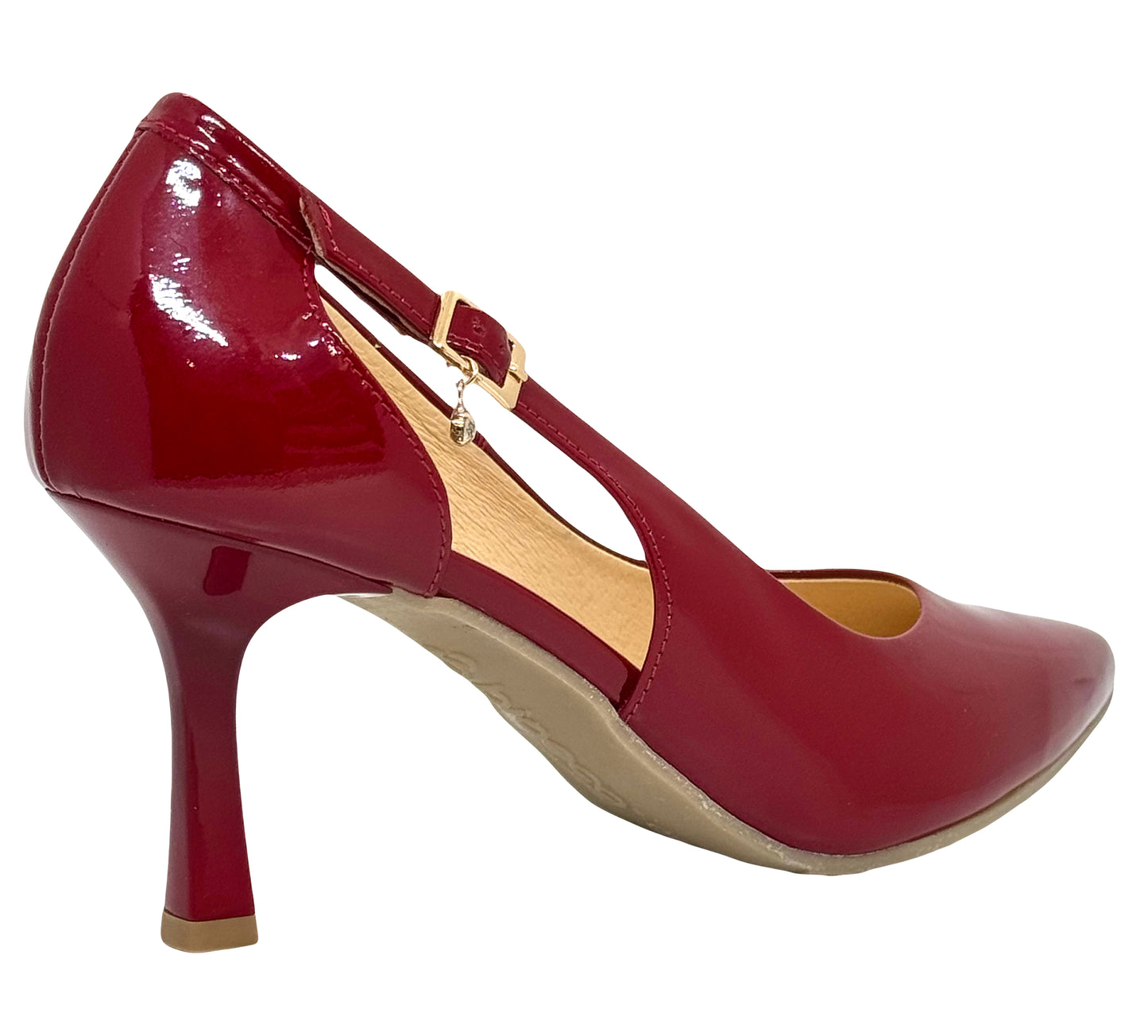 Bioeco Ladies Side Trim Patent Court Shoe