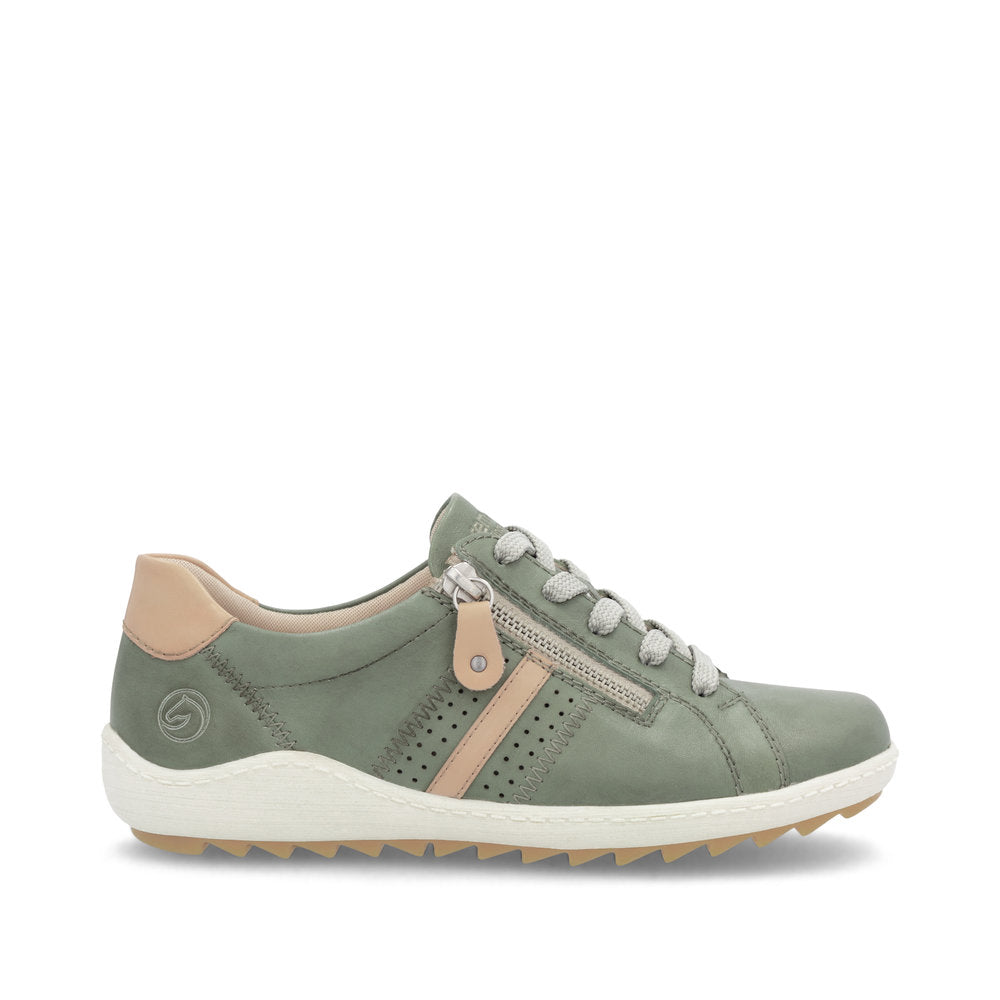 Remonte Ladies Zip Lace Up Sneaker