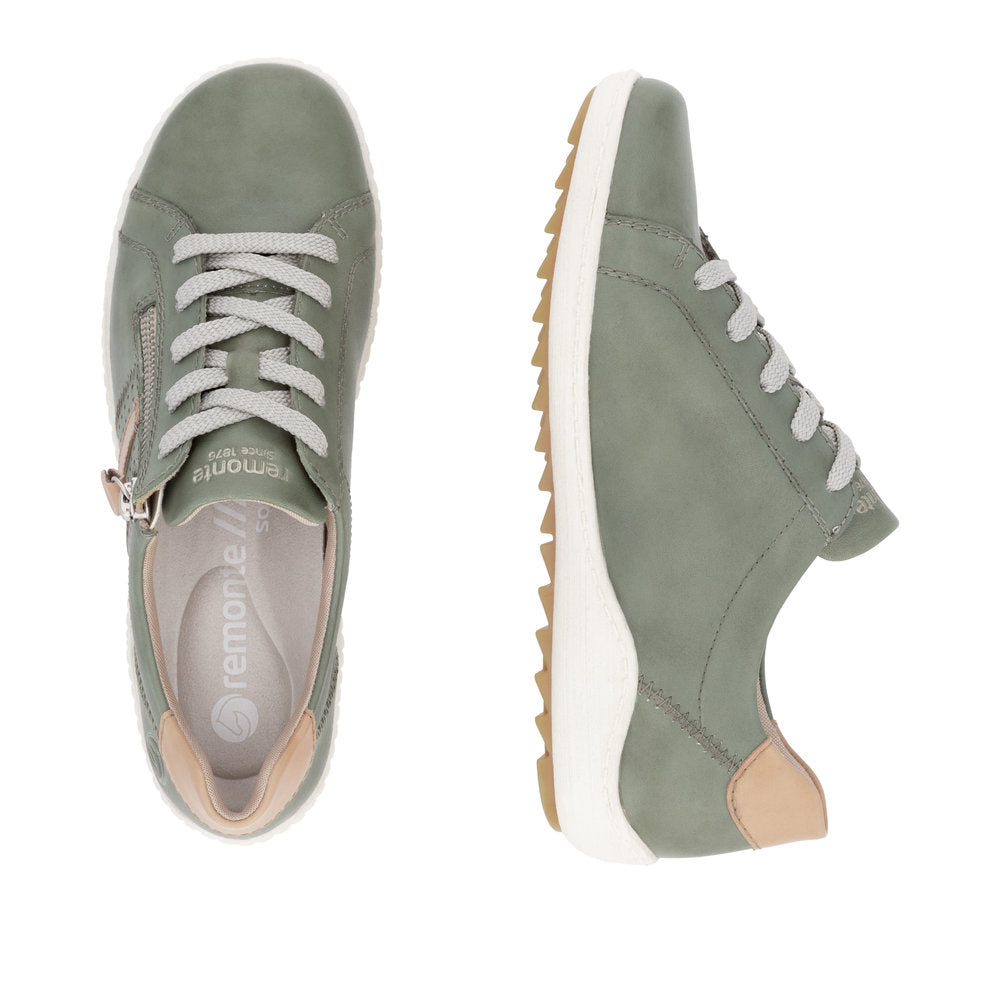 Remonte Ladies Zip Lace Up Sneaker