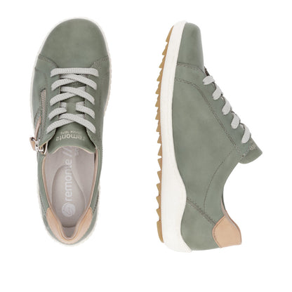 Remonte Ladies Zip Lace Up Sneaker