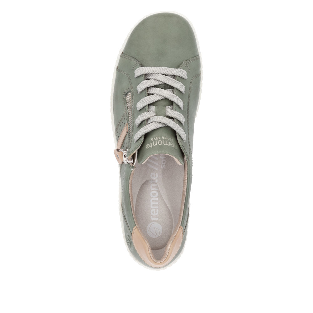 Remonte Ladies Zip Lace Up Sneaker
