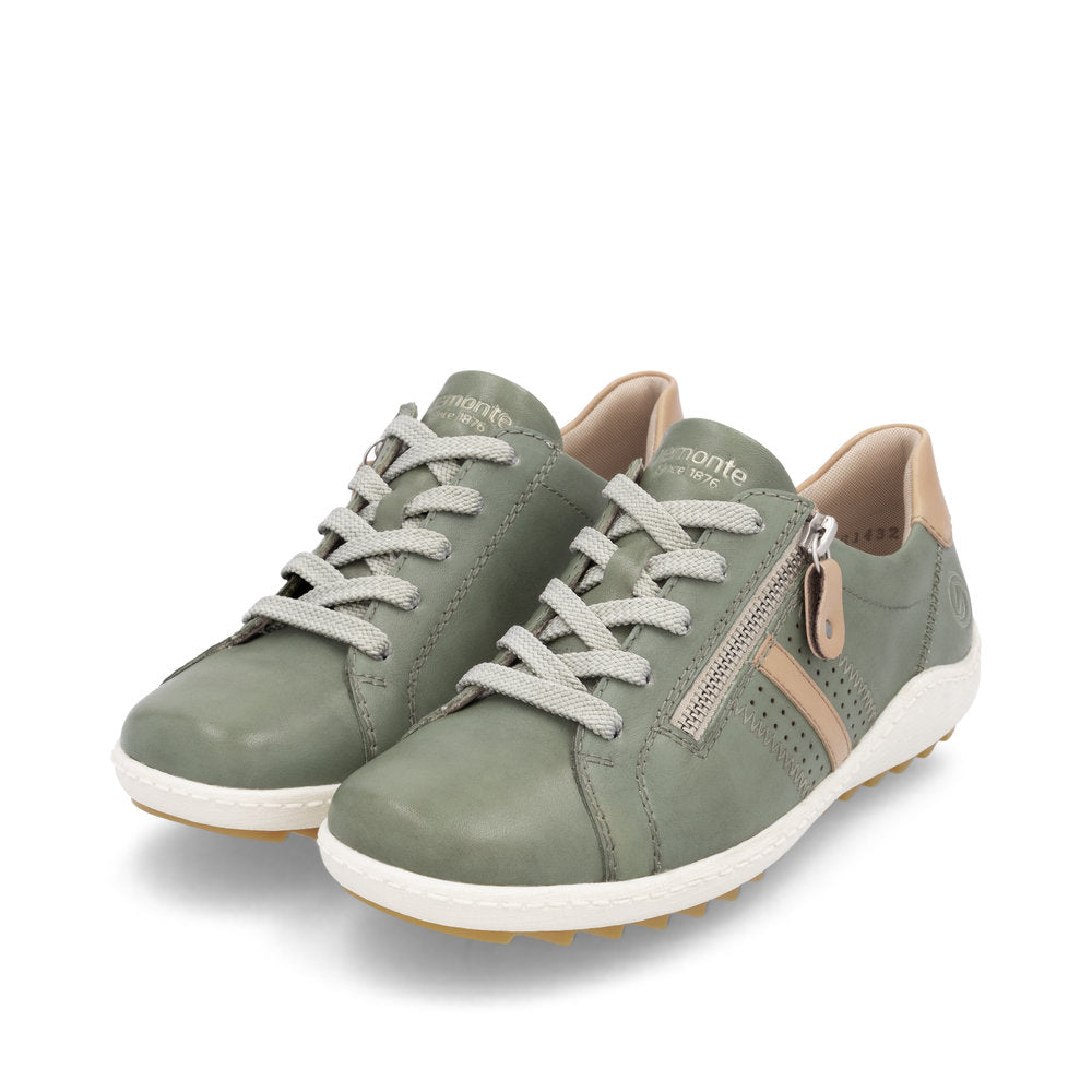 Remonte Ladies Zip Lace Up Sneaker