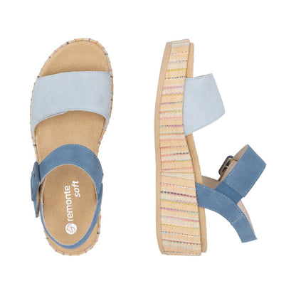 Remonte Ladies Feature Flatform Adjustable Sandal
