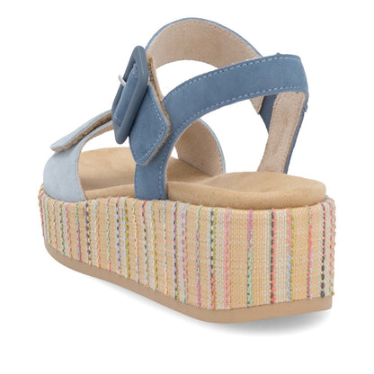 Remonte Ladies Feature Flatform Adjustable Sandal