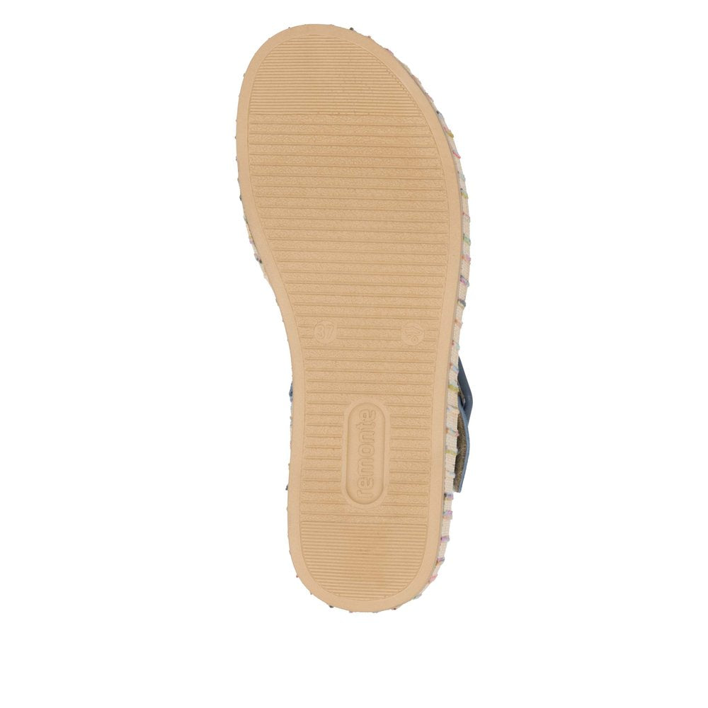 Remonte Ladies Feature Flatform Adjustable Sandal