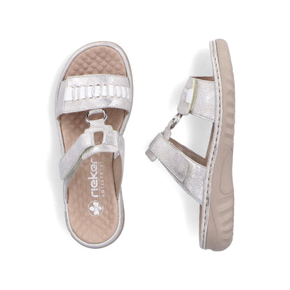 Rieker Ladies Velcro Strap Backless Sandal