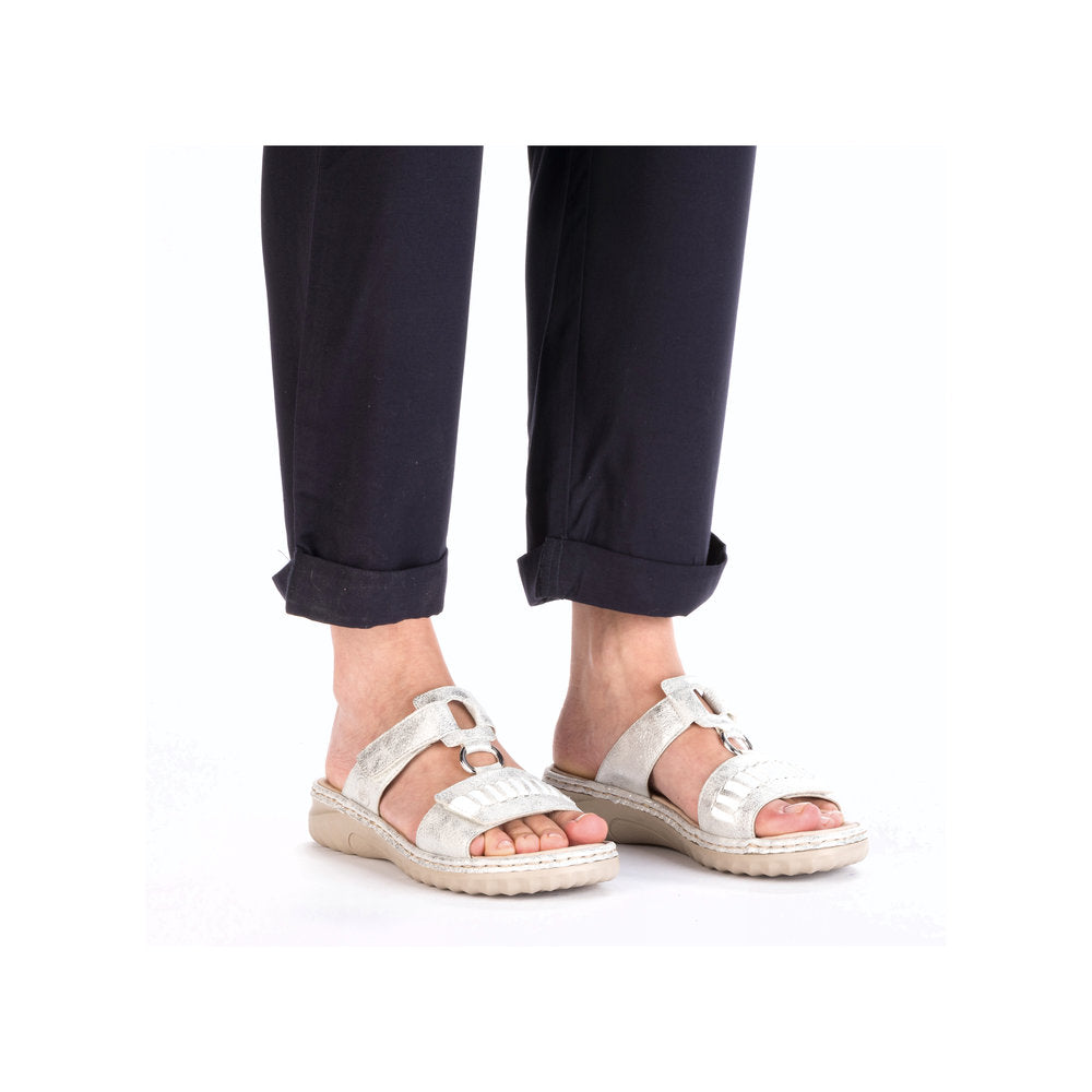 Rieker Ladies Velcro Strap Backless Sandal