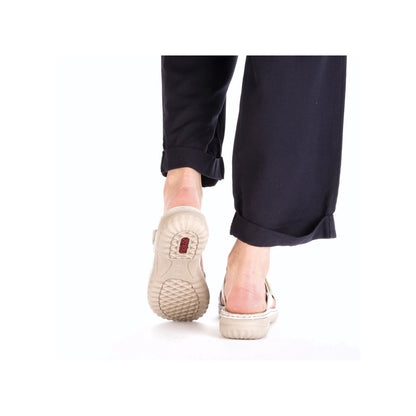 Rieker Ladies Velcro Strap Backless Sandal