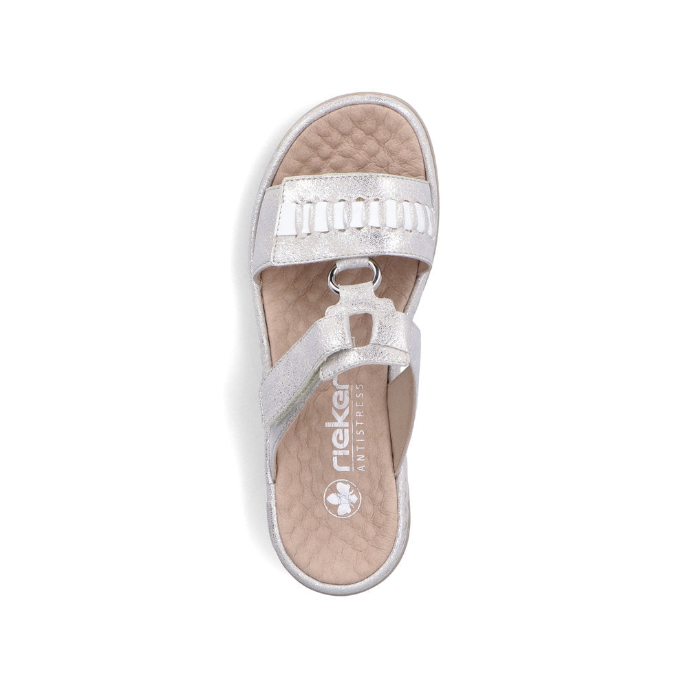 Rieker Ladies Velcro Strap Backless Sandal