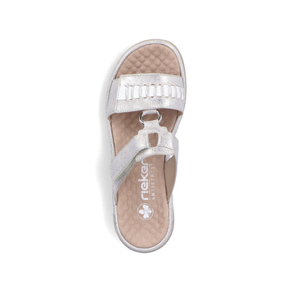 Rieker Ladies Velcro Strap Backless Sandal