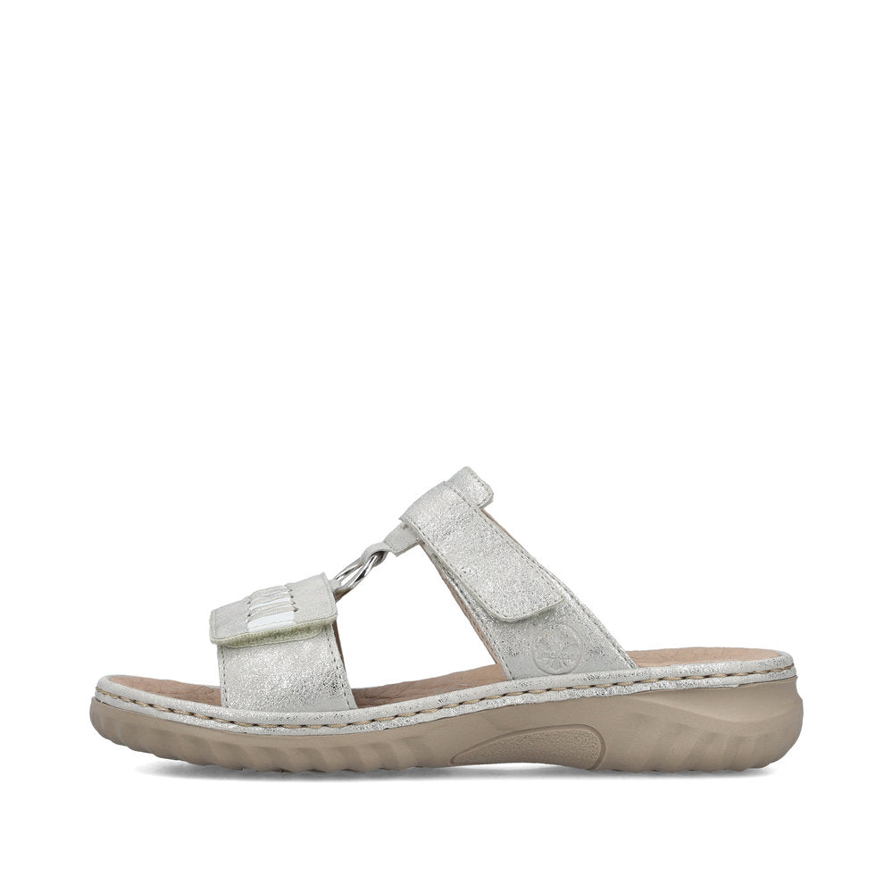 Rieker Ladies Velcro Strap Backless Sandal