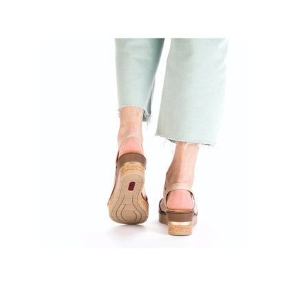 Rieker Ladies Bead Trim Wedge Sandal