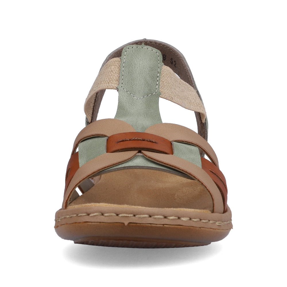 Rieker Ladies Elastic Side Strap Flat Sandal