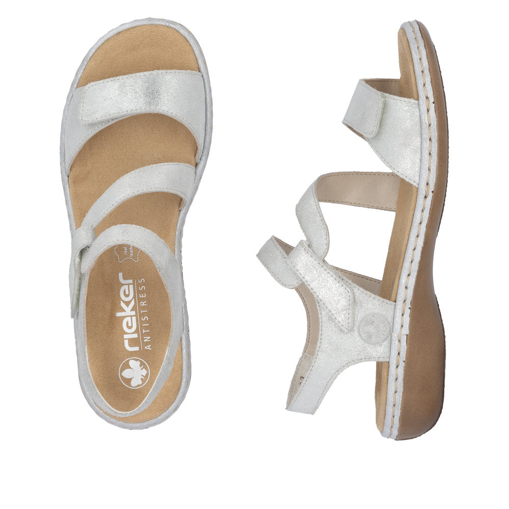 Rieker Ladies Cross Velcro Strap Sandal