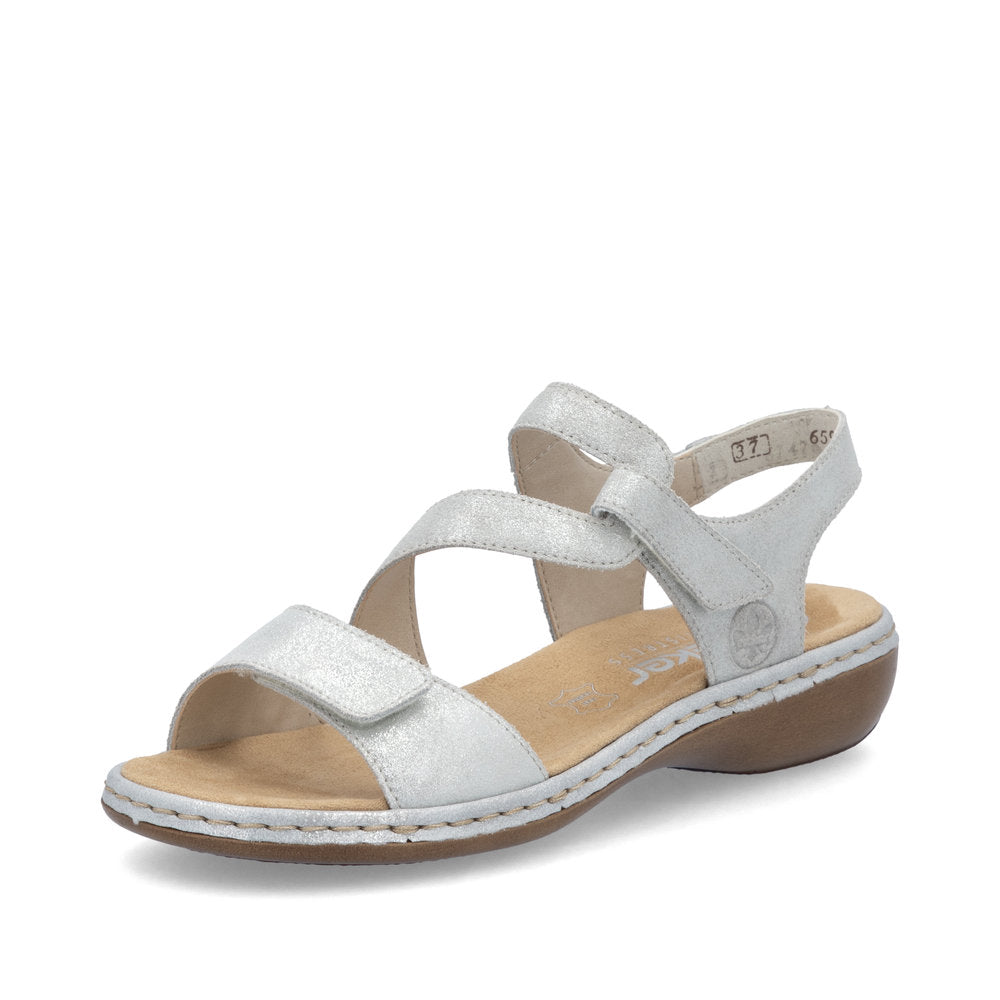 Rieker Ladies Cross Velcro Strap Sandal