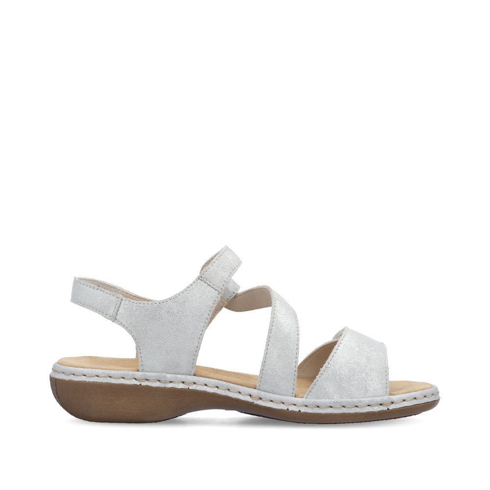 Rieker Ladies Cross Velcro Strap Sandal