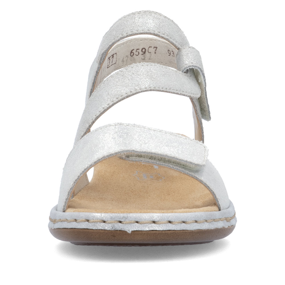 Rieker Ladies Cross Velcro Strap Sandal