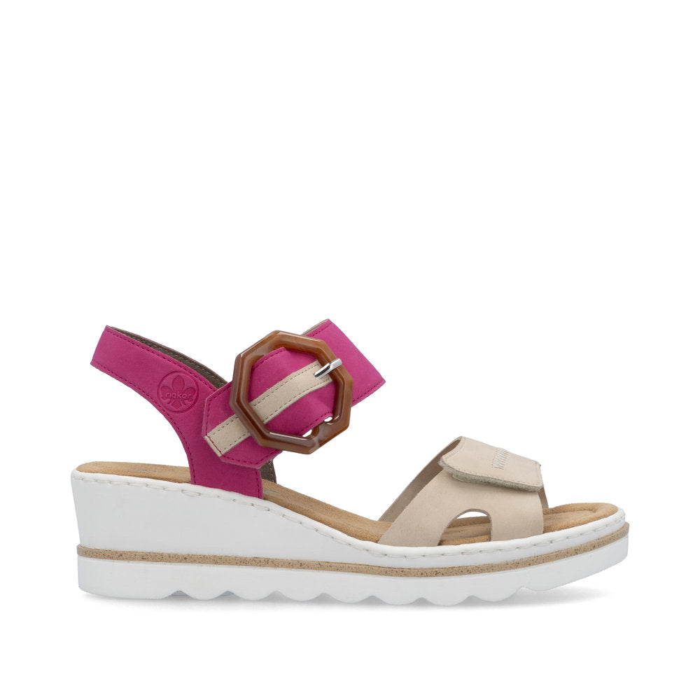 Rieker Ladies Wedge Buckle Sandal