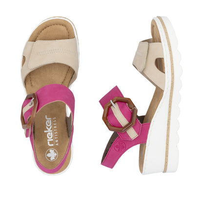 Rieker Ladies Wedge Buckle Sandal