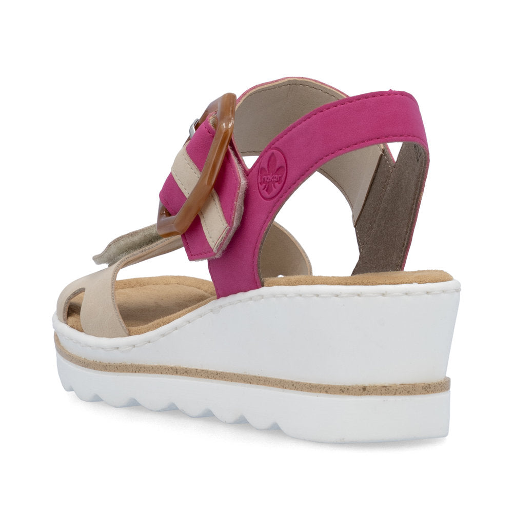 Rieker Ladies Wedge Buckle Sandal