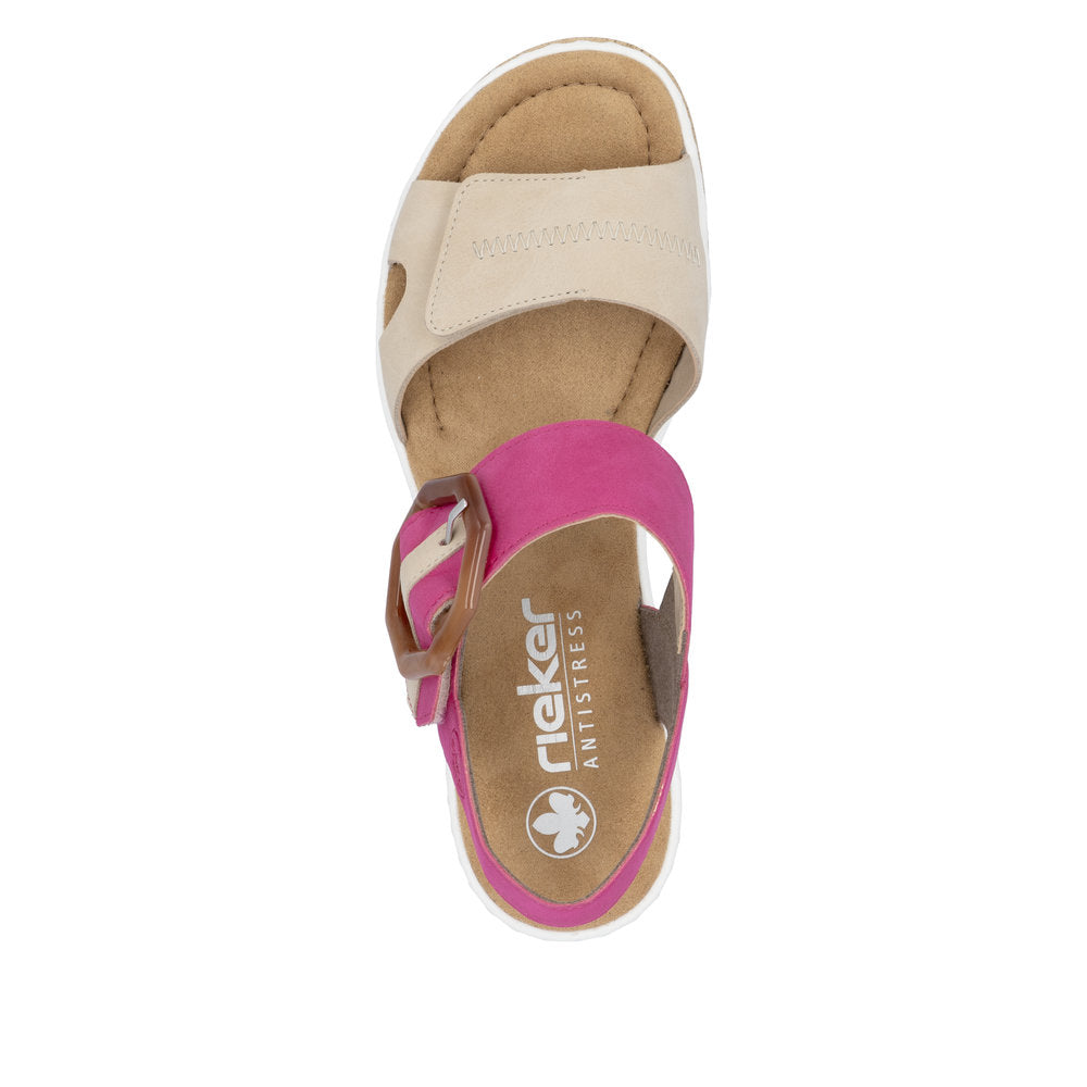 Rieker Ladies Wedge Buckle Sandal