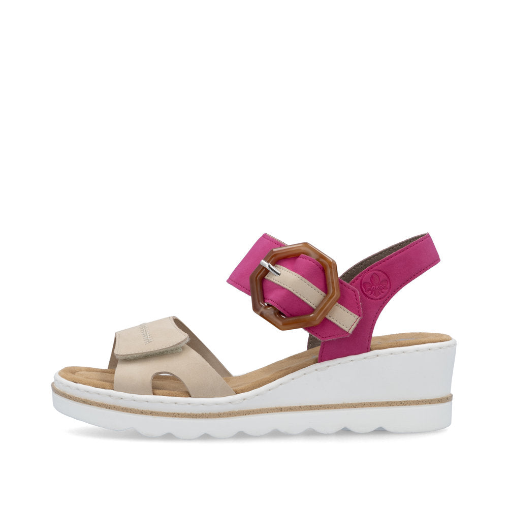 Rieker Ladies Wedge Buckle Sandal