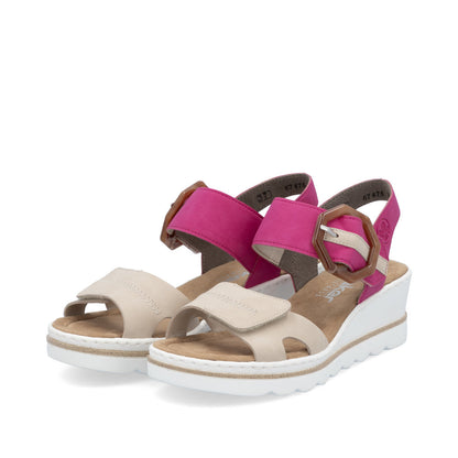 Rieker Ladies Wedge Buckle Sandal