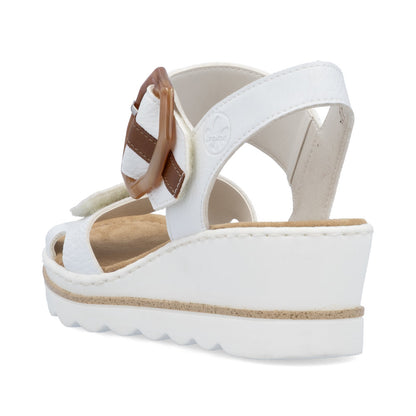 Rieker Ladies Wedge Buckle Sandal