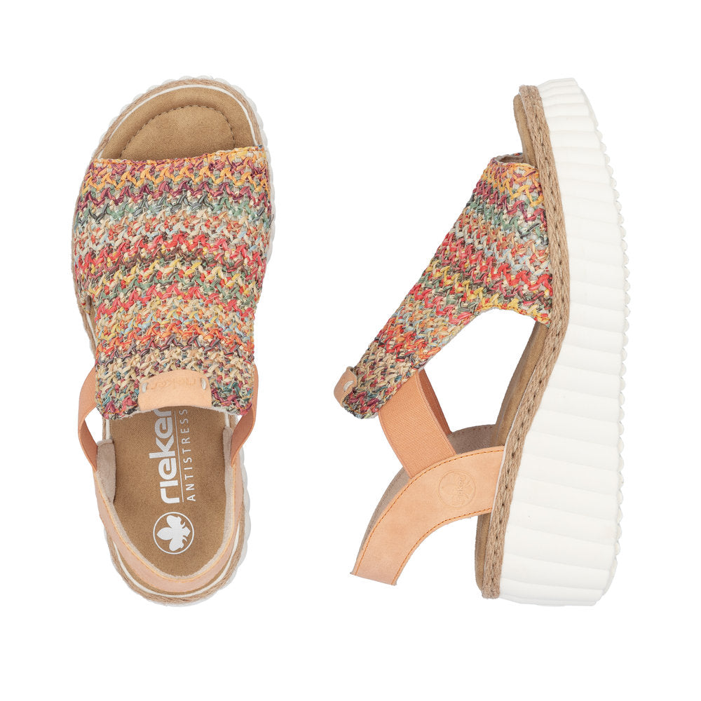 Rieker Ladies High Front Wedge Sandal