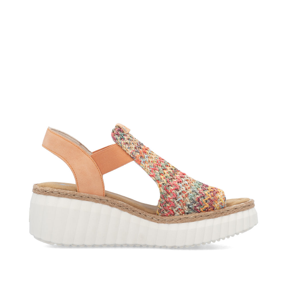 Rieker Ladies High Front Wedge Sandal