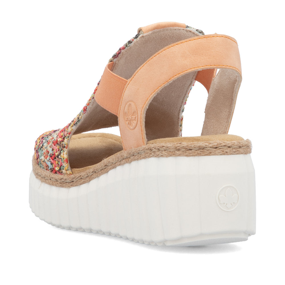 Rieker Ladies High Front Wedge Sandal