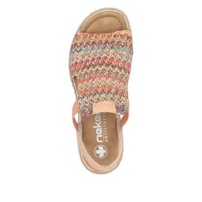 Rieker Ladies High Front Wedge Sandal
