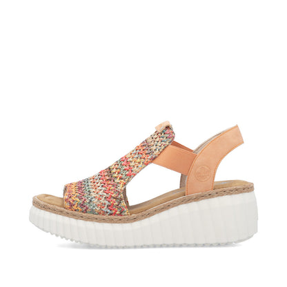 Rieker Ladies High Front Wedge Sandal