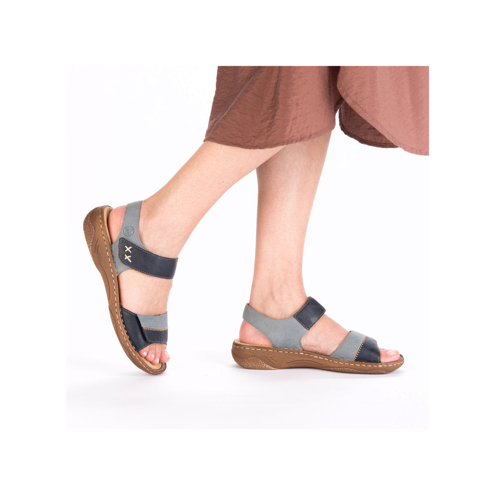 Rieker Ladies Flat Velcro Sandal