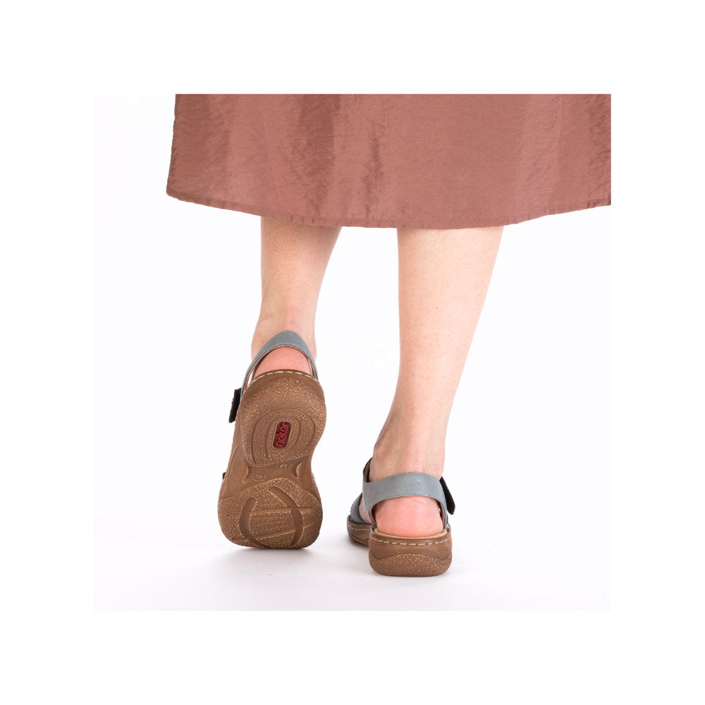 Rieker Ladies Flat Velcro Sandal