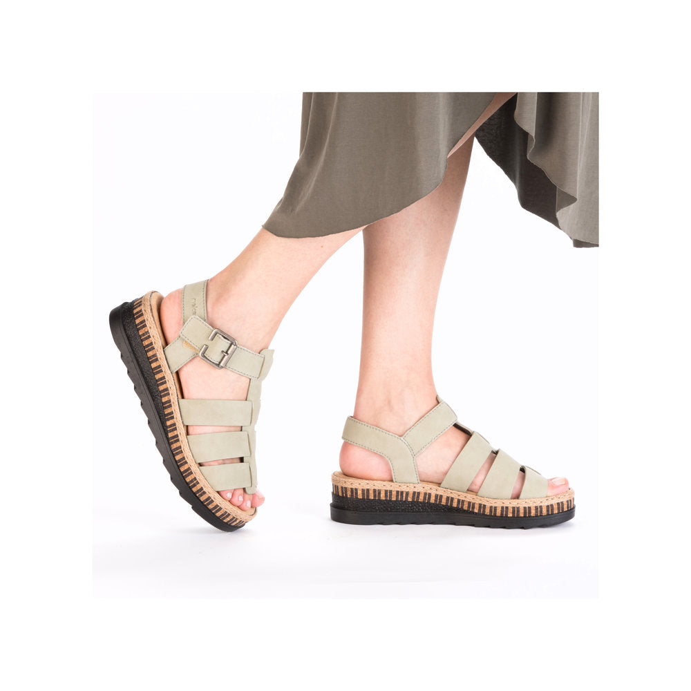 Rieker Ladies Gladiator Flatform Sandal