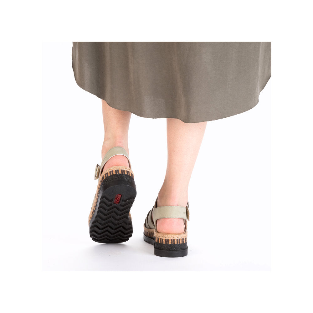 Rieker Ladies Gladiator Flatform Sandal