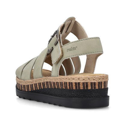 Rieker Ladies Gladiator Flatform Sandal