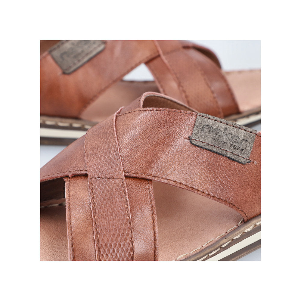 Rieker Mens Cross Front Backless Sandal