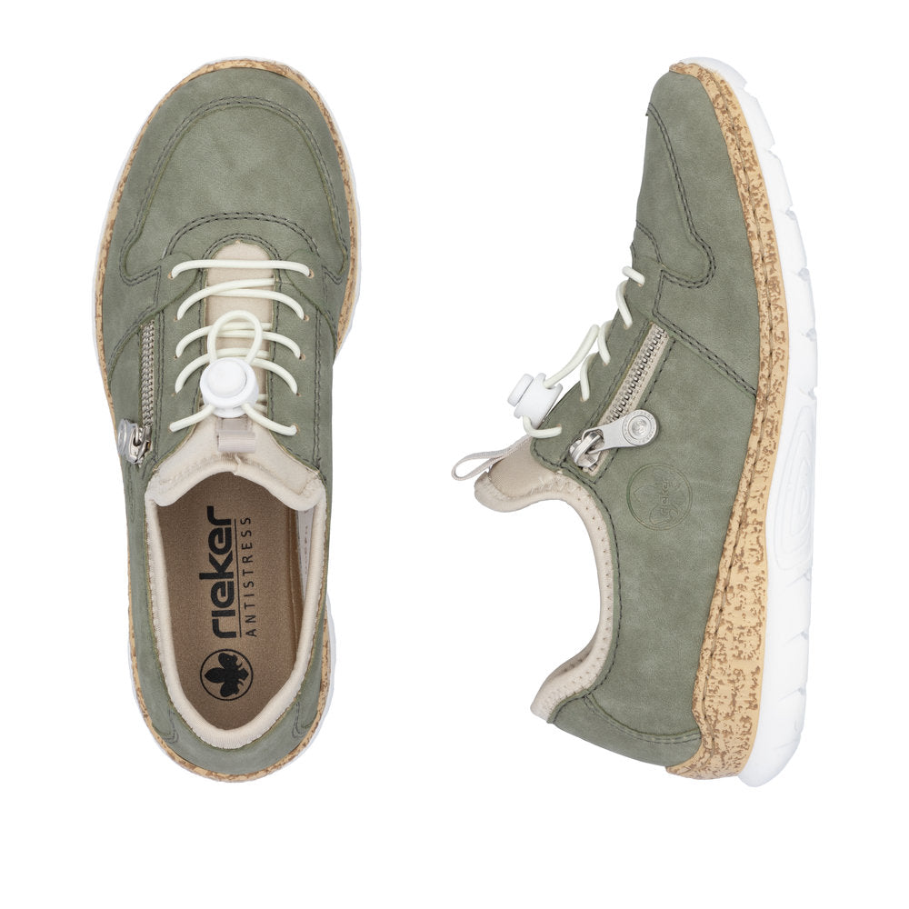 Rieker Ladies Bungee Tie Casual Shoe