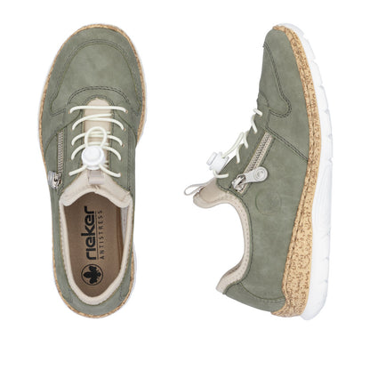 Rieker Ladies Bungee Tie Casual Shoe