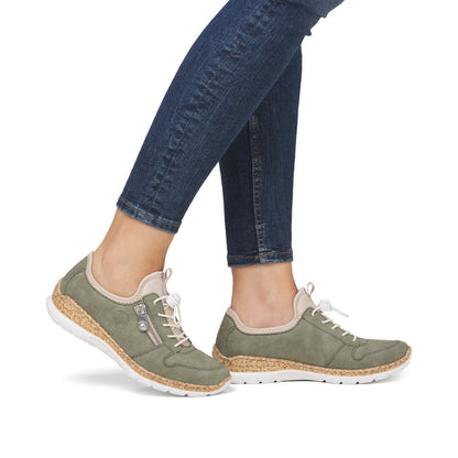 Rieker Ladies Bungee Tie Casual Shoe