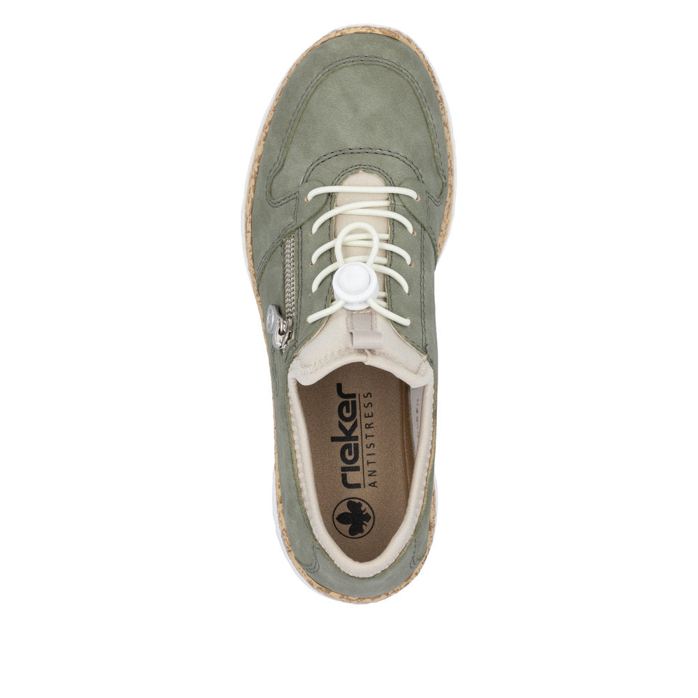 Rieker Ladies Bungee Tie Casual Shoe