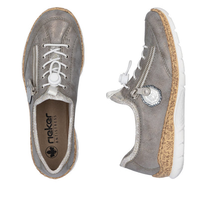 Rieker Ladies Bungee Tie Casual Shoe