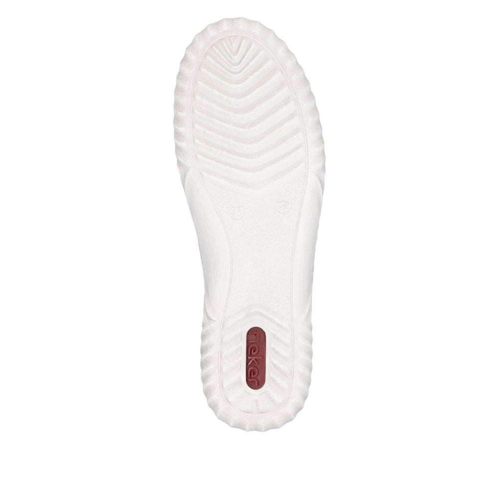 Rieker Ladies Zip Side Lace Up Suede Sneaker