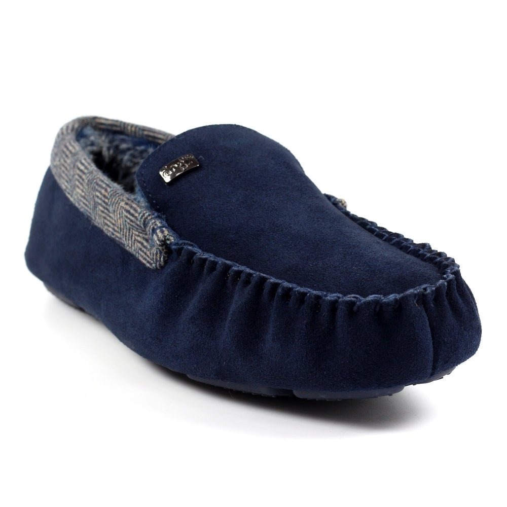 Lazy Dogz Worley Gents Moccasin Suede Slipper