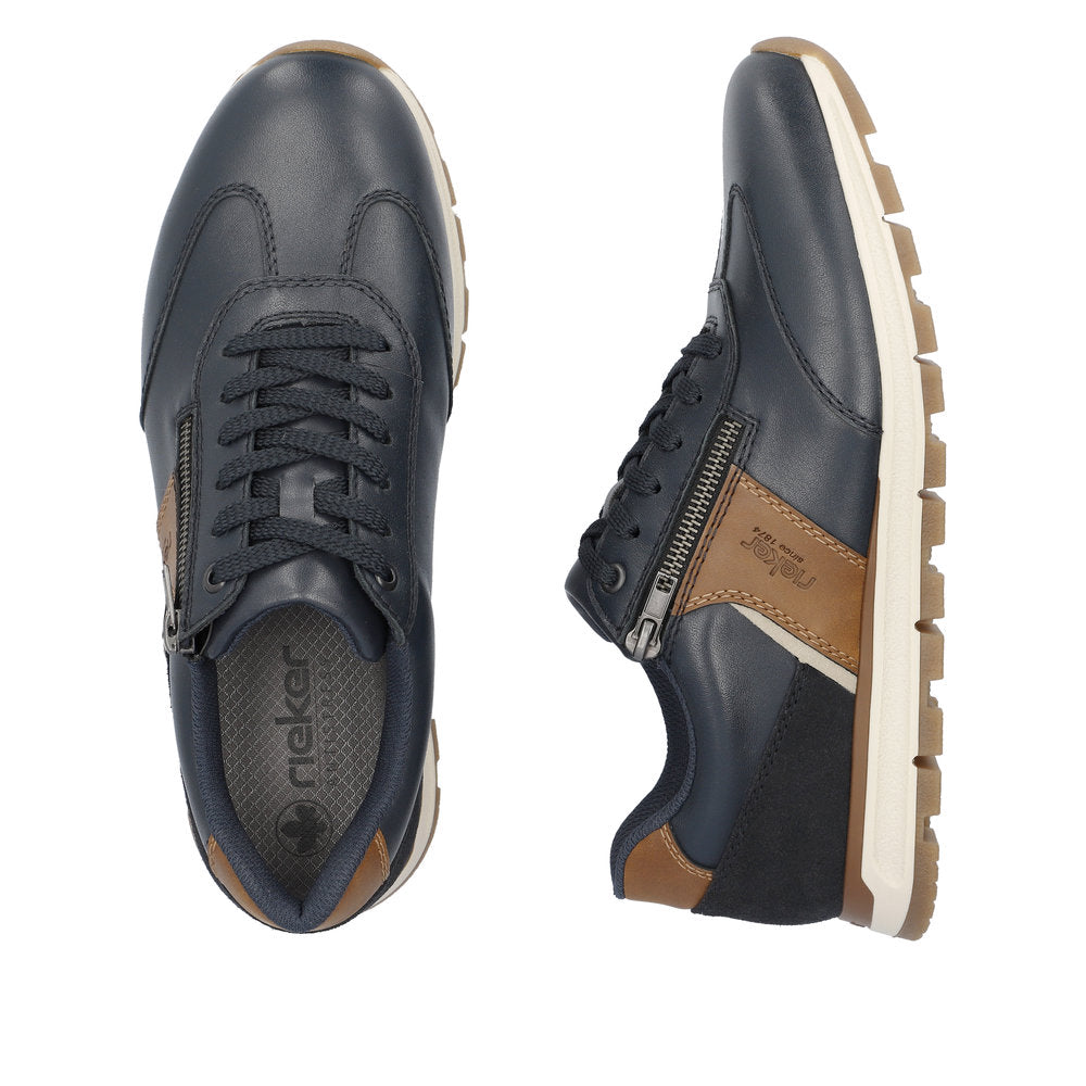 Rieker Men's Zip Side Lace Up Sneaker