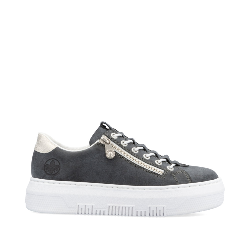 Rieker Ladies Flatform Bungee Lace Sneaker