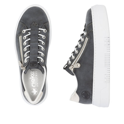 Rieker Ladies Flatform Bungee Lace Sneaker
